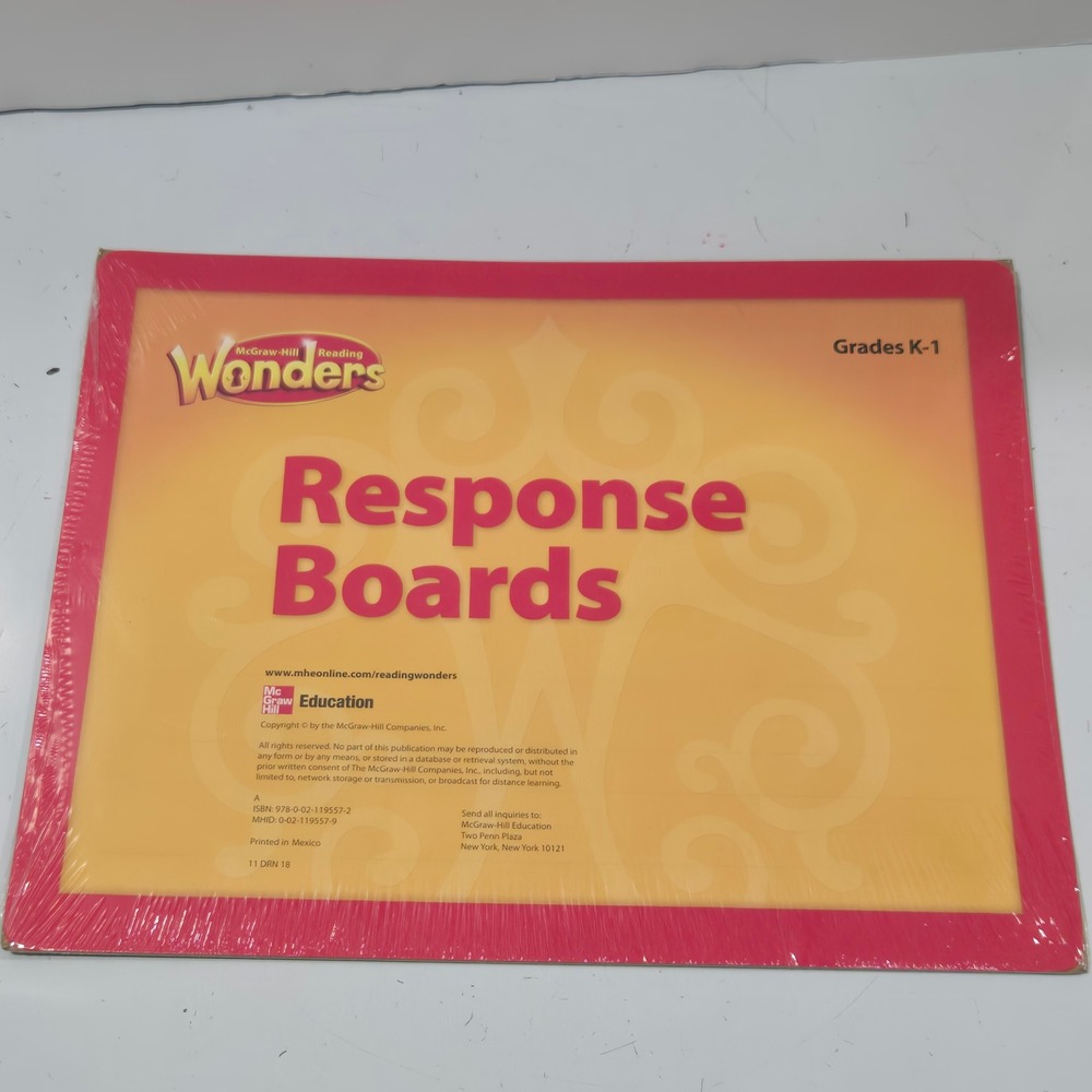 McGraw-Hill Reading Wonders Response Boards Grades K-1 ISBN 9780021195572 New